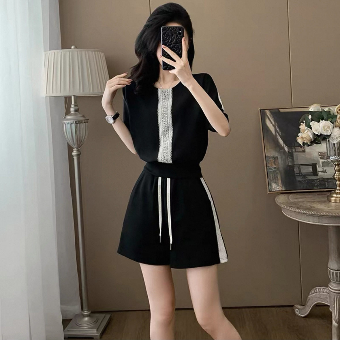 英国cherry kitty女式夏款时尚休闲运动套装女夏季新款洋气短袖