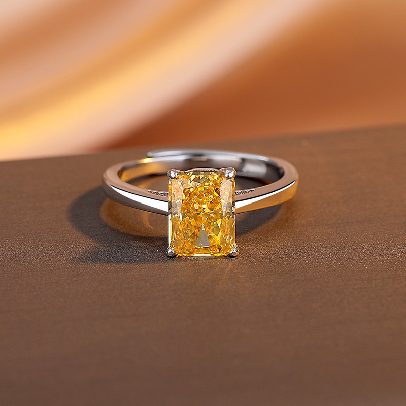 英国设计师cherry kitty925银冰花切锆石戒指女小众设计高级感