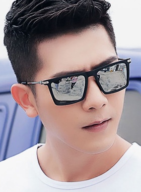 日本portney bell新款潮流太阳眼镜男士方形反光水银墨镜眼镜