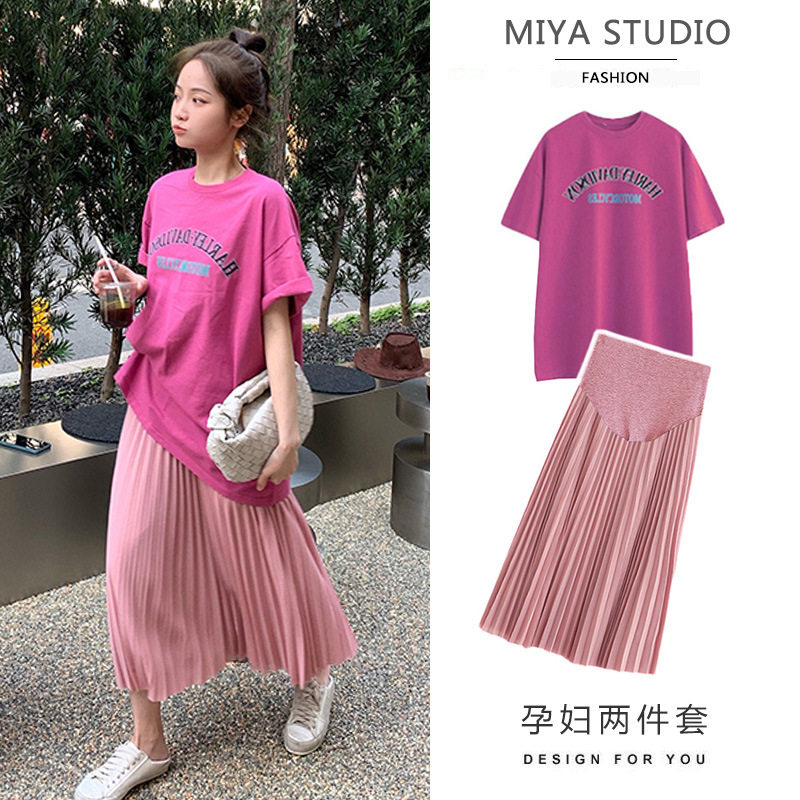 法国cherry kitty孕妇装夏季洋气温柔甜小个子显白宽松印花上衣