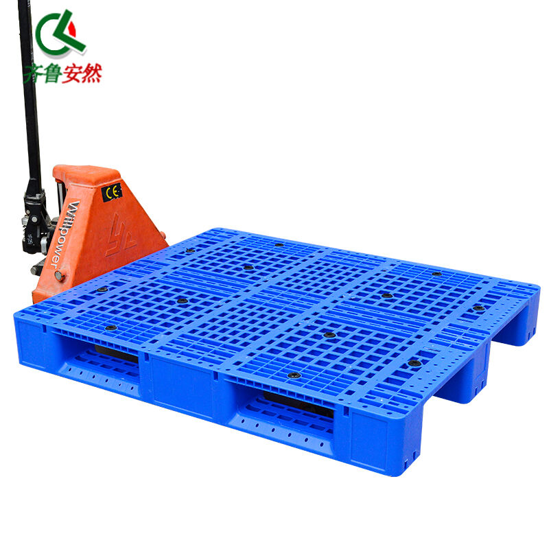 齐鲁安然货架托盘仓库托板可加钢管网格川字叉车托盘栈板塑料卡板