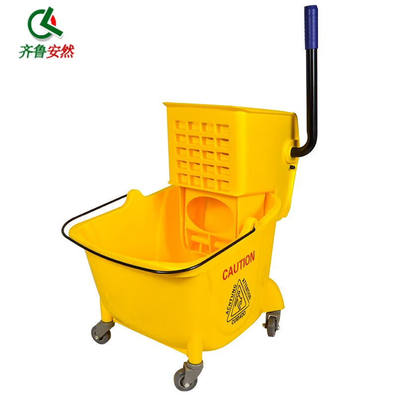 齐鲁安然榨水车拖把清洁车拖把桶挤水桶拖地桶酒店洗拖把压水挤水