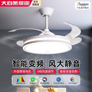 卧室客厅吸顶家用一体餐 大自然隐形风扇灯吊扇灯2025年新厅吊灯款