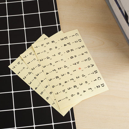 电子琴贴49/61/88键盘贴按键贴键位贴简谱贴琴头贴纸数字琴键贴