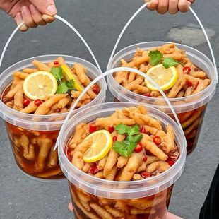 【2斤2大桶装】无骨鸡爪柠檬酸辣脱骨凤爪罐装休闲零食小吃500g