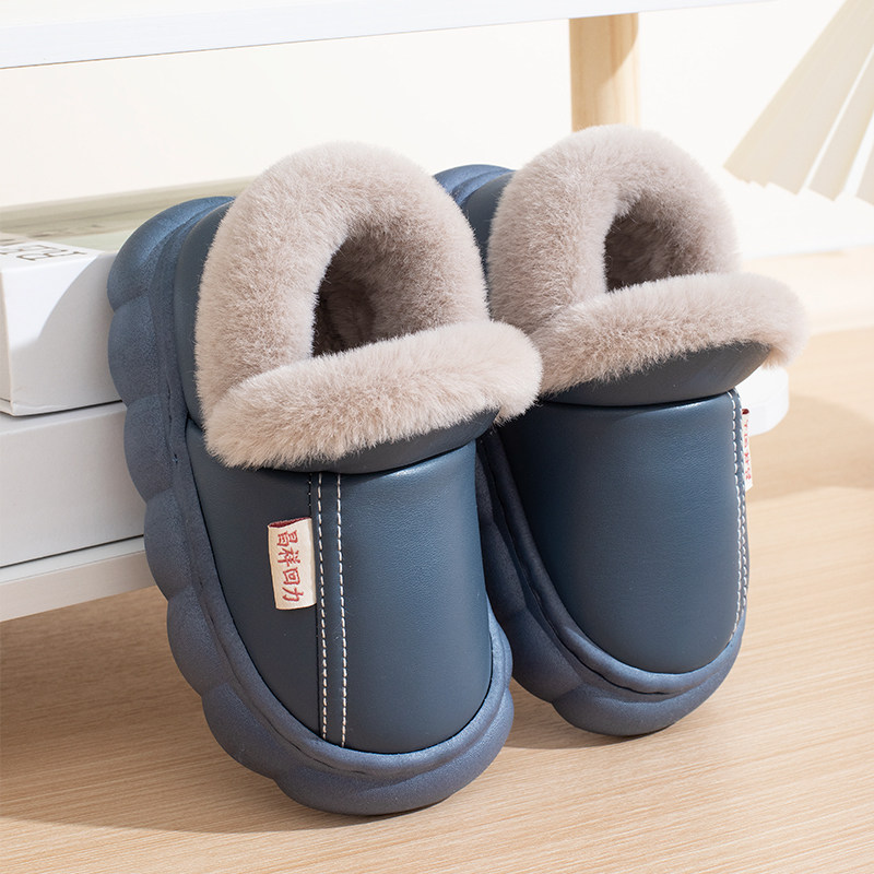 秋冬新款儿童棉鞋男女童亲子厚底防滑室内家居冬天加绒保暖棉拖