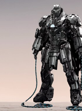 中动漫威丧鞭人偶超可动发光手办复仇者联盟2钢铁侠MK50模型玩具4