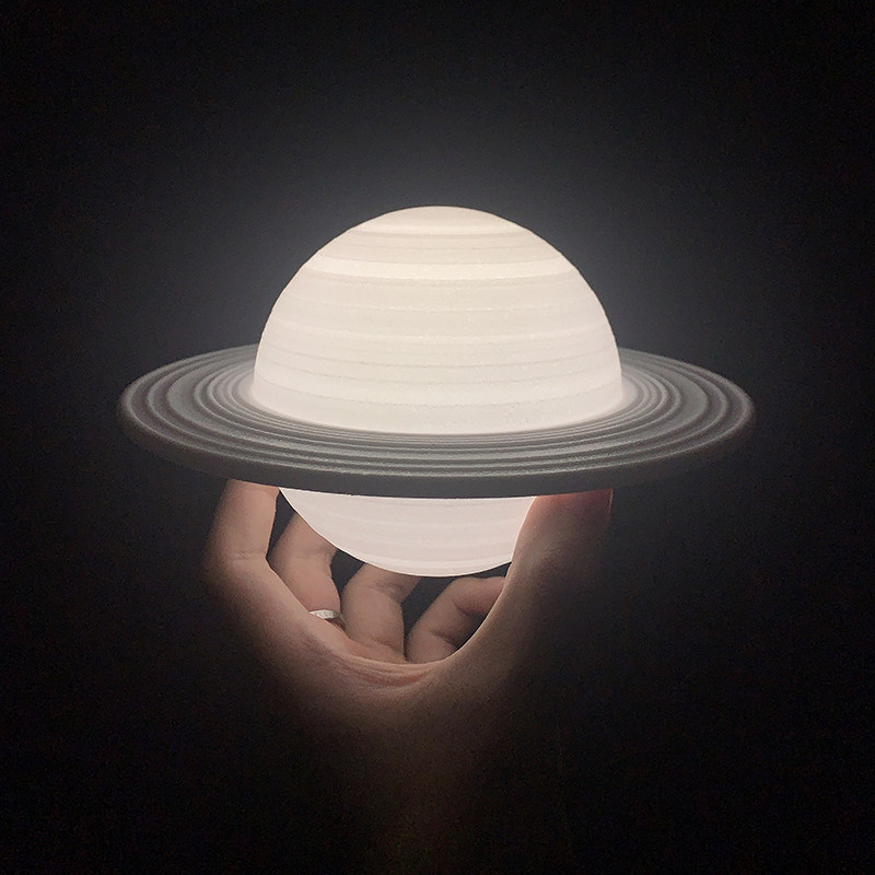 创意土星小夜灯宿舍桌面卧室氛围感装饰送礼充电小台灯礼物摆件
