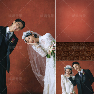 复古红色肌理纹理油画风港风婚纱照写真背景布摄影棚室内影楼儿童胶片质感艺术照高级感喷绘小众情怀MH-2196