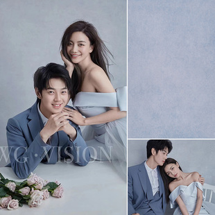 纯色肌理爱情奶灰色迷雾蓝背景婚纱商业写真背景肌理肖像喷绘帆布摄影写真布艺术写真2022风格 0338 少女MH