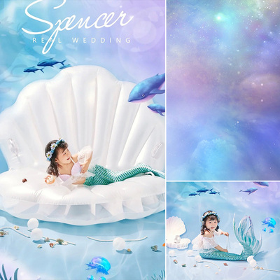 儿童宝宝可爱影楼拍摄主题背景布