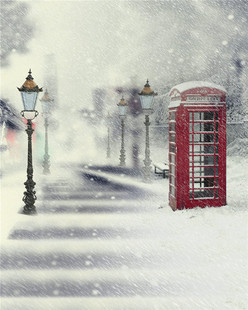 道路路灯雪景背景拍照实景背景布潮拍儿童无缝氛围影楼背景布摄影