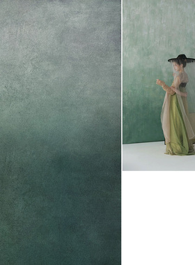 古汉服绿色纹理背景影楼婚纱摄影肌理人物肖像背景墙小众个性创意高级感油画布背景布背景纸商拍杂志MH-1545