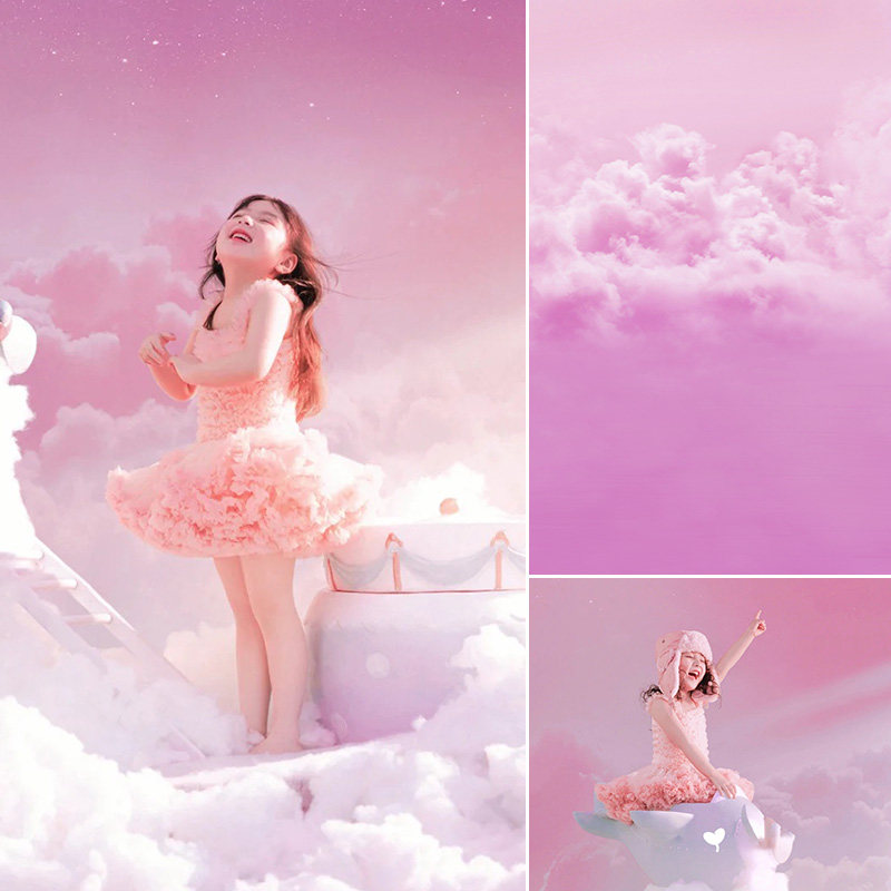 彩绘油画布背景布摄影影楼拍摄道具喷绘背景仿手绘儿童室内拍照写真