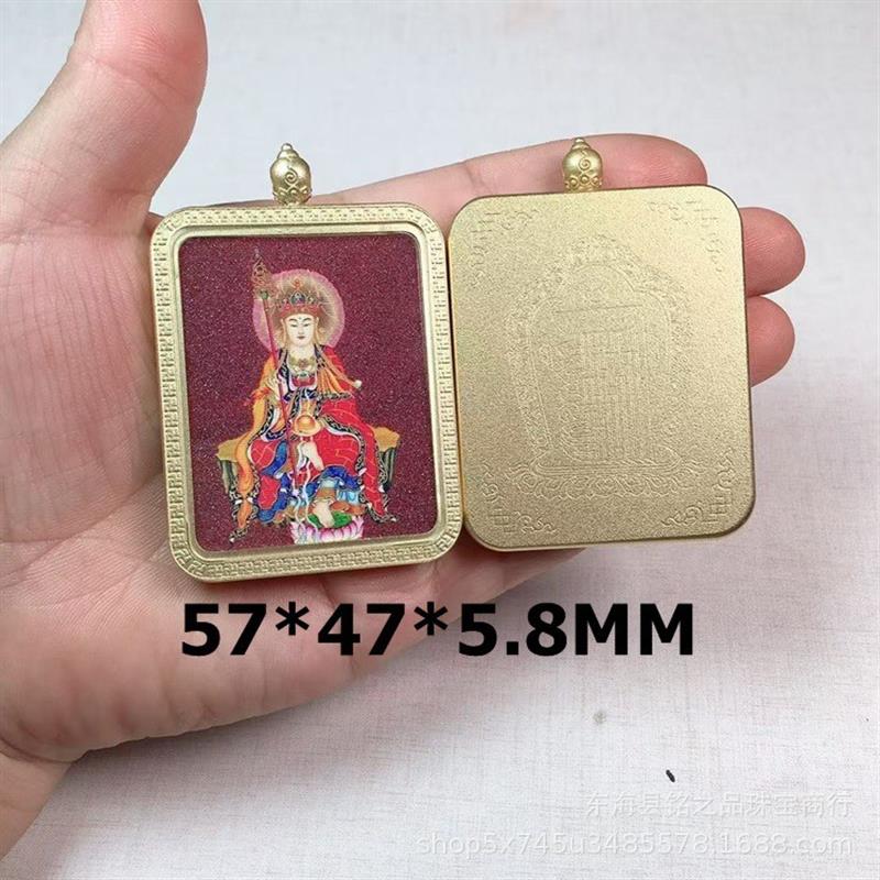 朱砂藏式唐卡地藏王吊坠紫金砂男女款项链挂件