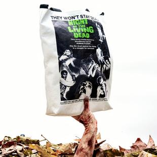 BIZAROx活死人之夜丨授权联名恐怖电影海报帆布杜邦纸环保袋