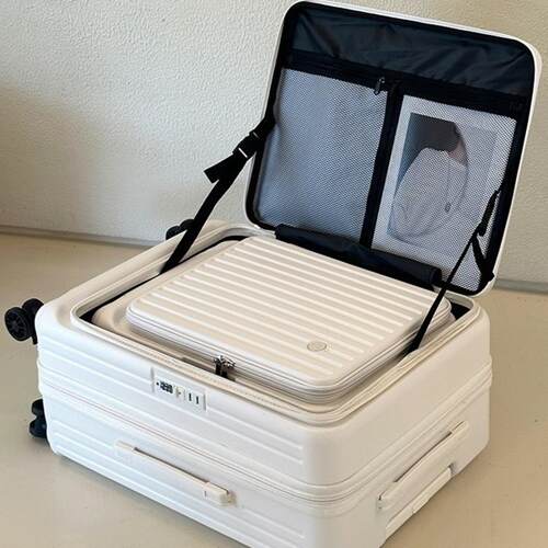 侧开盖可扩展20寸登机密码箱