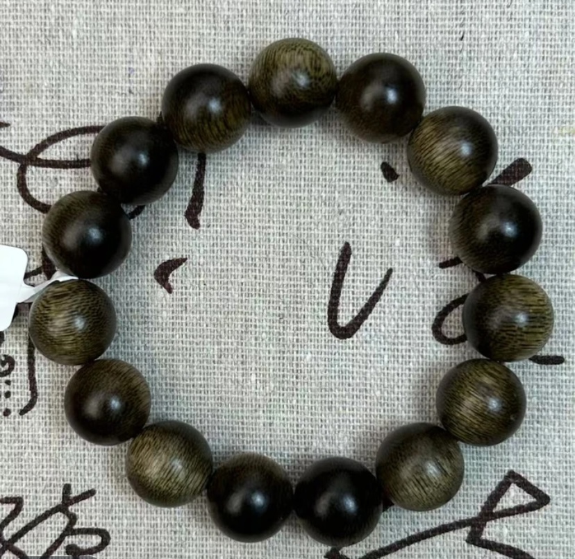 沉香手串圆珠白棋楠1.4