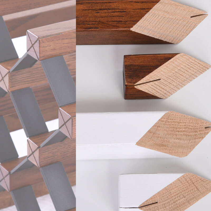 酒架红酒葡萄酒实木橡木轻奢酒格酒叉酒柜格子家定制定做胡桃原木