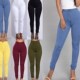 section skinny high stretch Thin pants waist pencil jeans