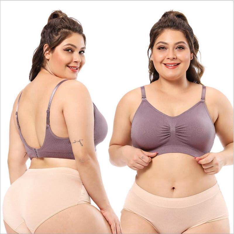 Plus size breastfeeding bra plus size pregnancy gathered fro