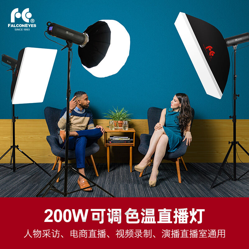 锐鹰（FALCONEYES）锐鹰LPS-200TD直播补光灯200W双色温摄影灯人