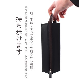 日系笔袋方形对开式可平摊大容量扩展带提手学生学习文具铅笔收纳