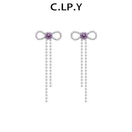 C.LP.Y蝴蝶结耳环天然