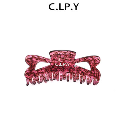 [6折]CLPY刘亦菲同款花纹蝴蝶结镂空发夹女后脑勺抓夹琉璃鲨鱼夹
