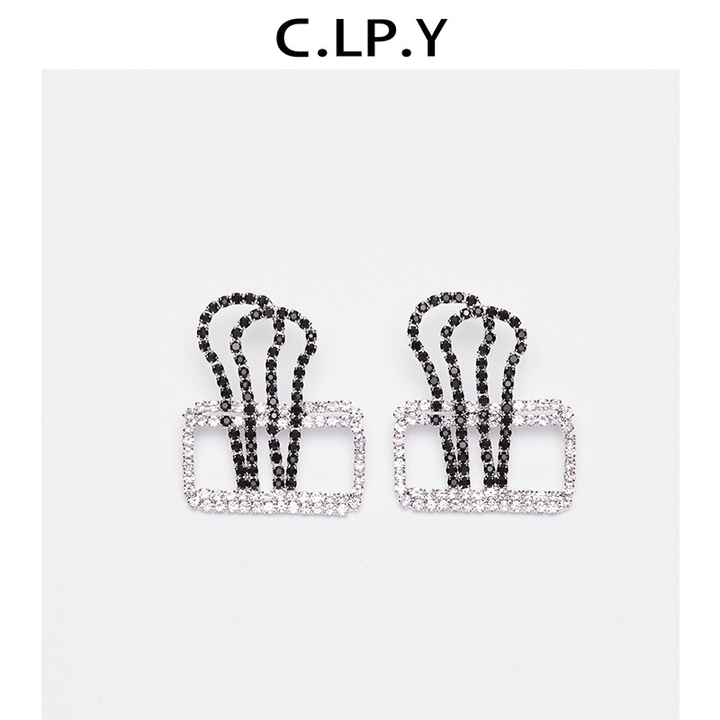 C.LP.Y小书夹耳环时尚气质潮流百搭耳坠新品可爱耳饰品女