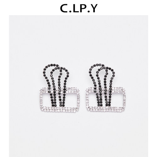 C.LP.Y小书夹耳环时尚气质潮流百搭耳坠新品可爱耳饰品女