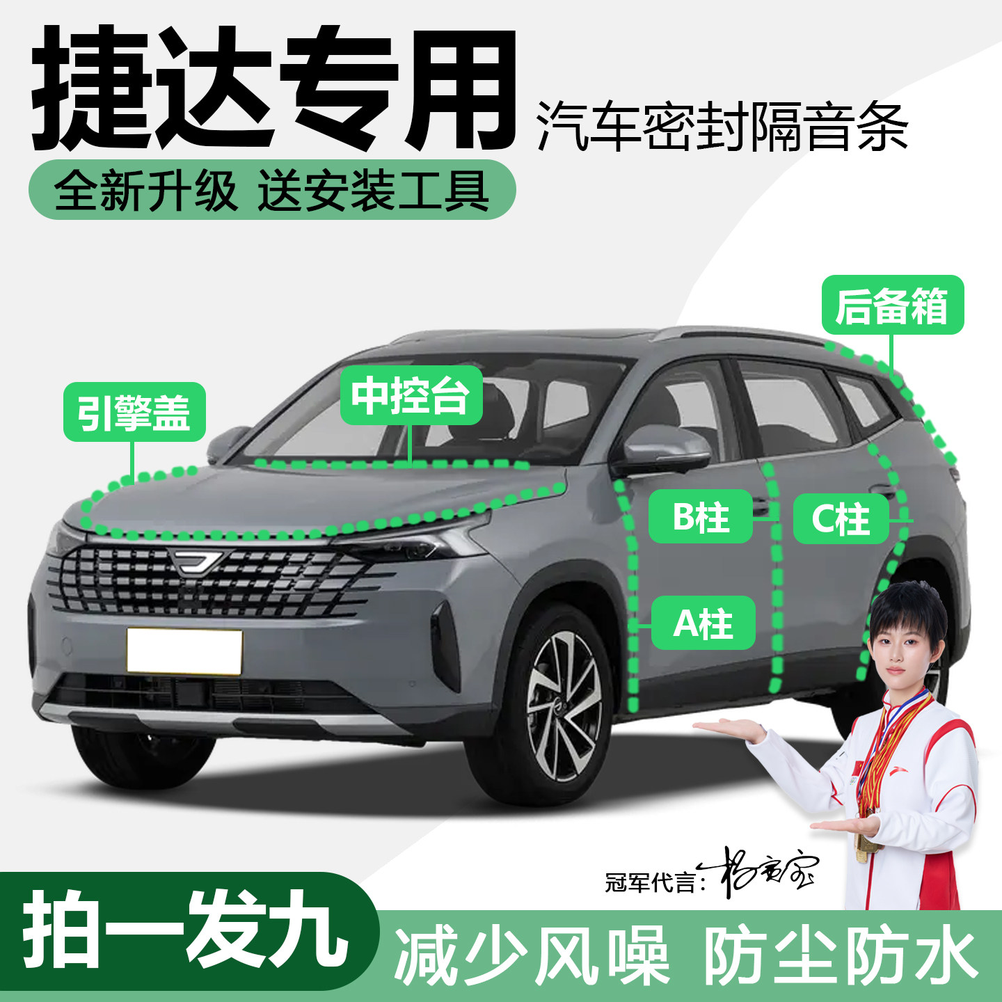 大众捷达全系汽车门隔音密封胶条