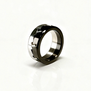 真棘轮超薄戒指机械师指环黑科技潮玩edc解压小玩具金属出口外贸