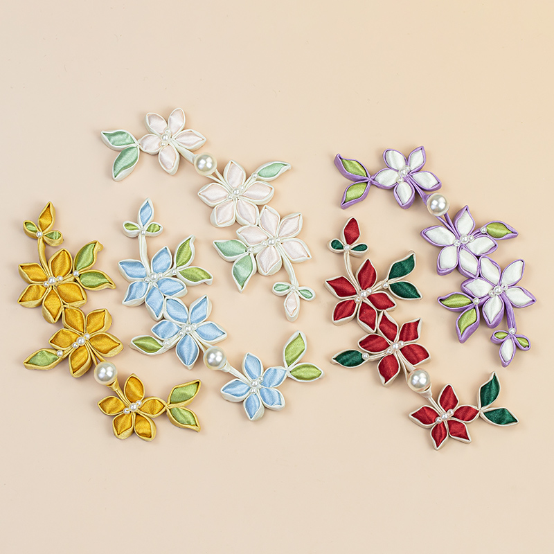 旗袍盘扣扣子复古珍珠桃花填包扣