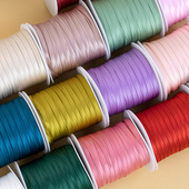 旗袍包边条整卷宽6mm色丁布料滚边条免烫仿真丝服装 衣领缎带辅料