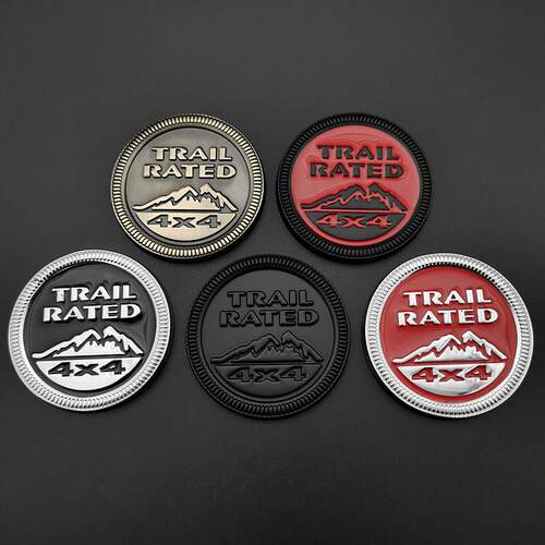 新款TRAIL RATED 4X4车标 适用于吉普越野汽车装饰车贴 雪山标志
