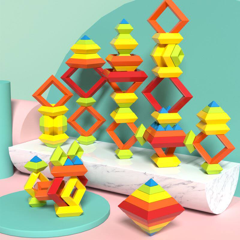 百变金字塔叠叠乐积木塔3到6岁男孩女孩宝宝儿童幼儿园益智区玩具