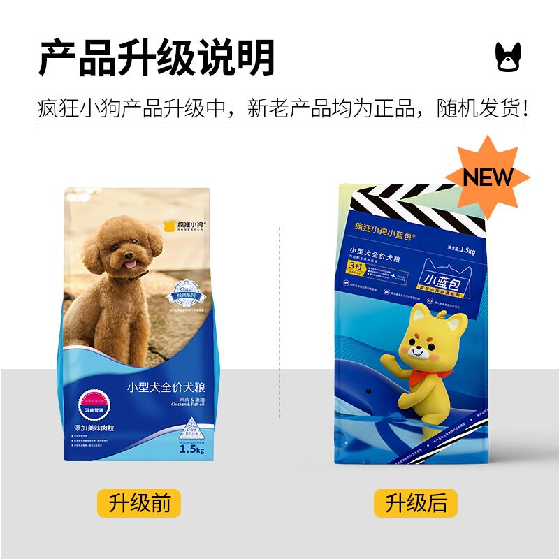 疯狂的小狗狗粮泰迪比熊柯基专用粮小型犬成犬幼犬通用型疯狂小狗怎么看?