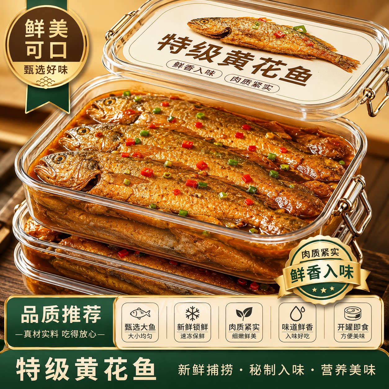 【天猫甄选】老字号0添黄花鱼罐图片