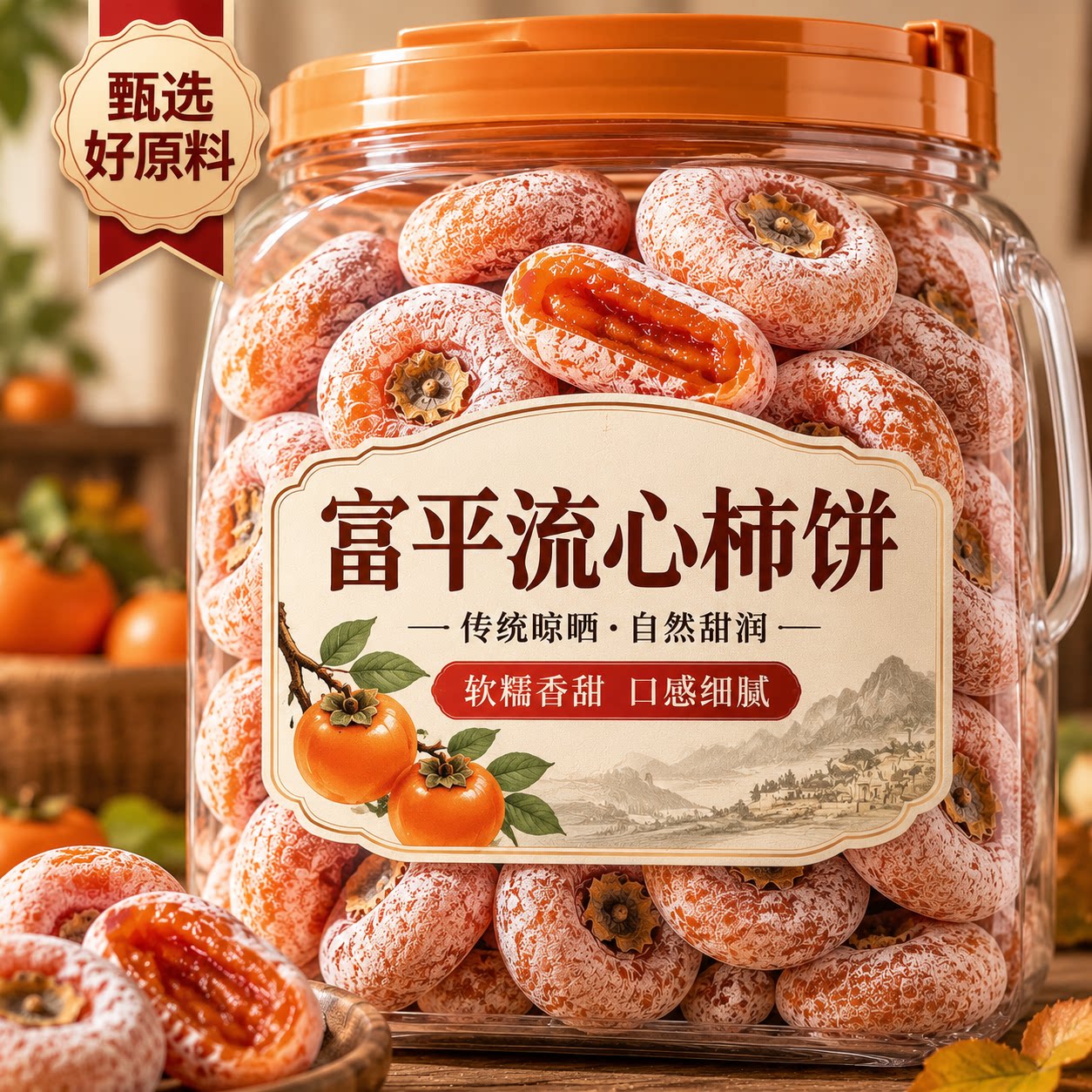 【天猫甄选】无添加陕西富平柿饼