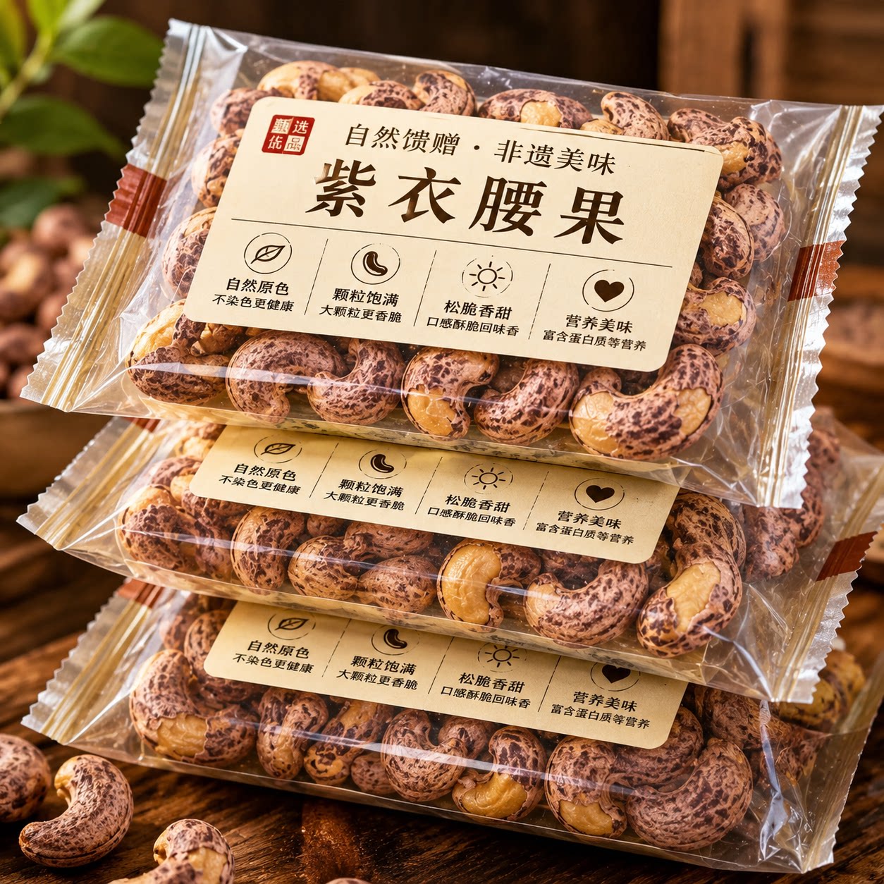 【天猫甄选】无添加紫皮腰果原味图片