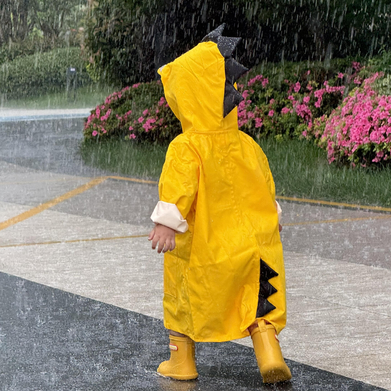 小恐龙儿童雨衣防水全身连体雨披
