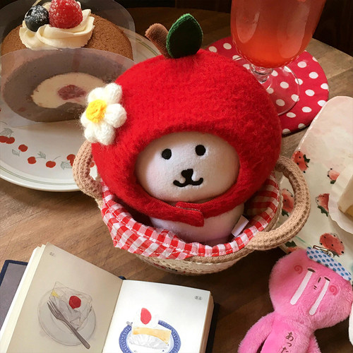 自嘲熊10cm娃衣苹果头套可爱帽子