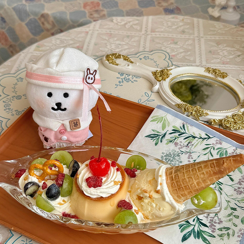 自嘲熊娃衣10cm粉兔幼稚园套装