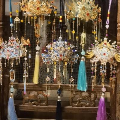 点翠凤冠手工diy材送新婚礼物