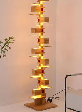 工厂法式taliesin高山流水别墅木雕落地灯日式建筑设计师客厅装饰