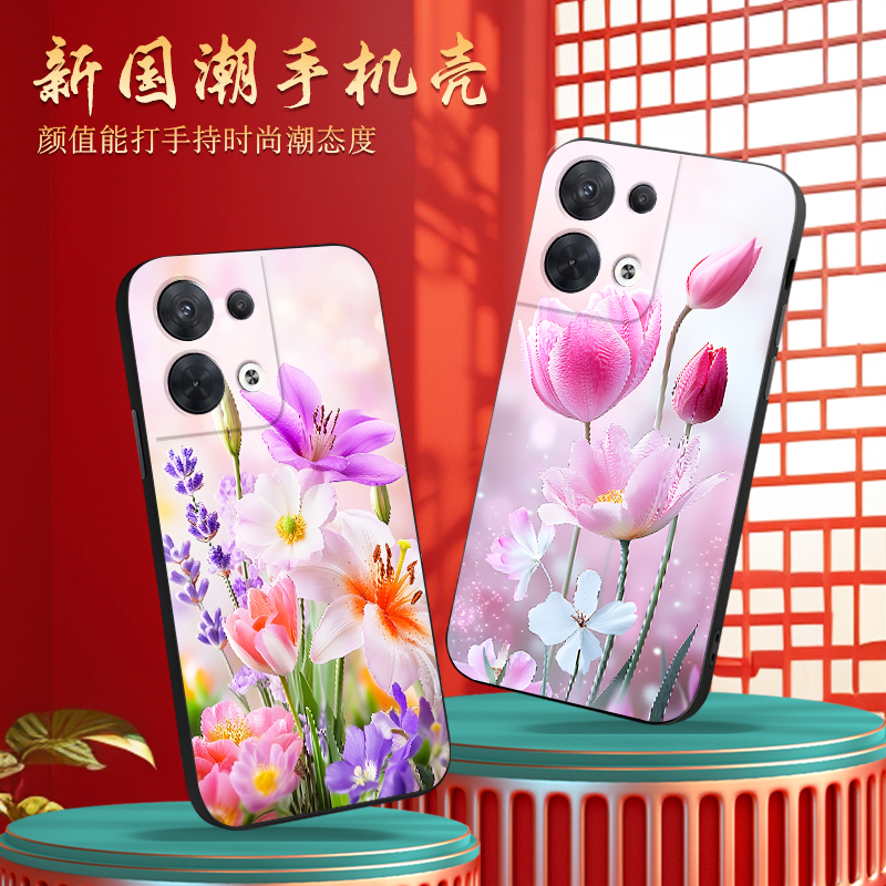 luckrider适用于opporeno8手机壳reon8软胶oopr8春色PGBM10外壳remo8防摔Ren08花海0PP0Ren08保护套pgbm10小
