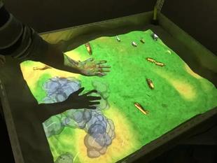 沙桌互动投影益智科普游戏儿童乐园AR模拟火山沙池科技馆设备