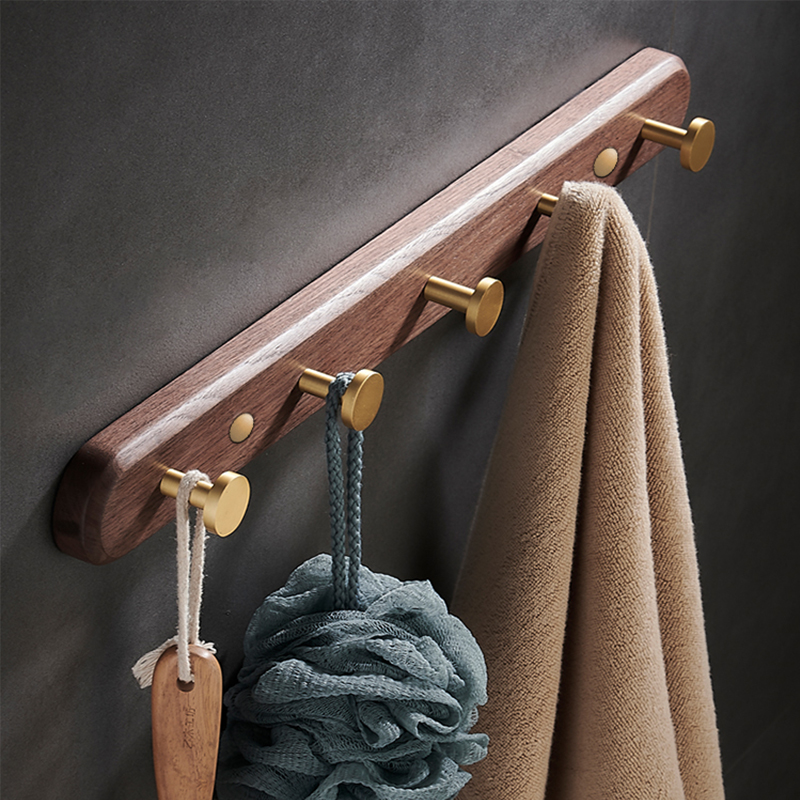 实木排钩免打孔打孔两用