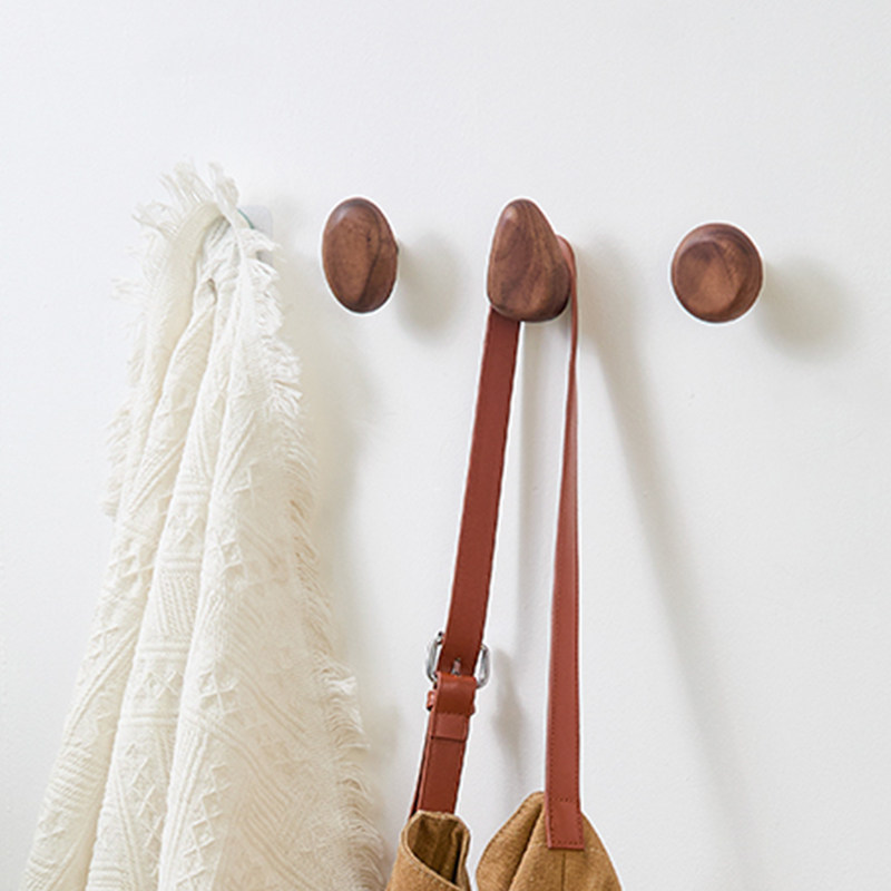 北欧实木挂钩免打孔创意可爱衣服包包帽子门后墙上壁挂柜门拉手,收纳整理,挂钩/粘钩,淘宝优惠券,粉丝福利购,淘宝优惠卷